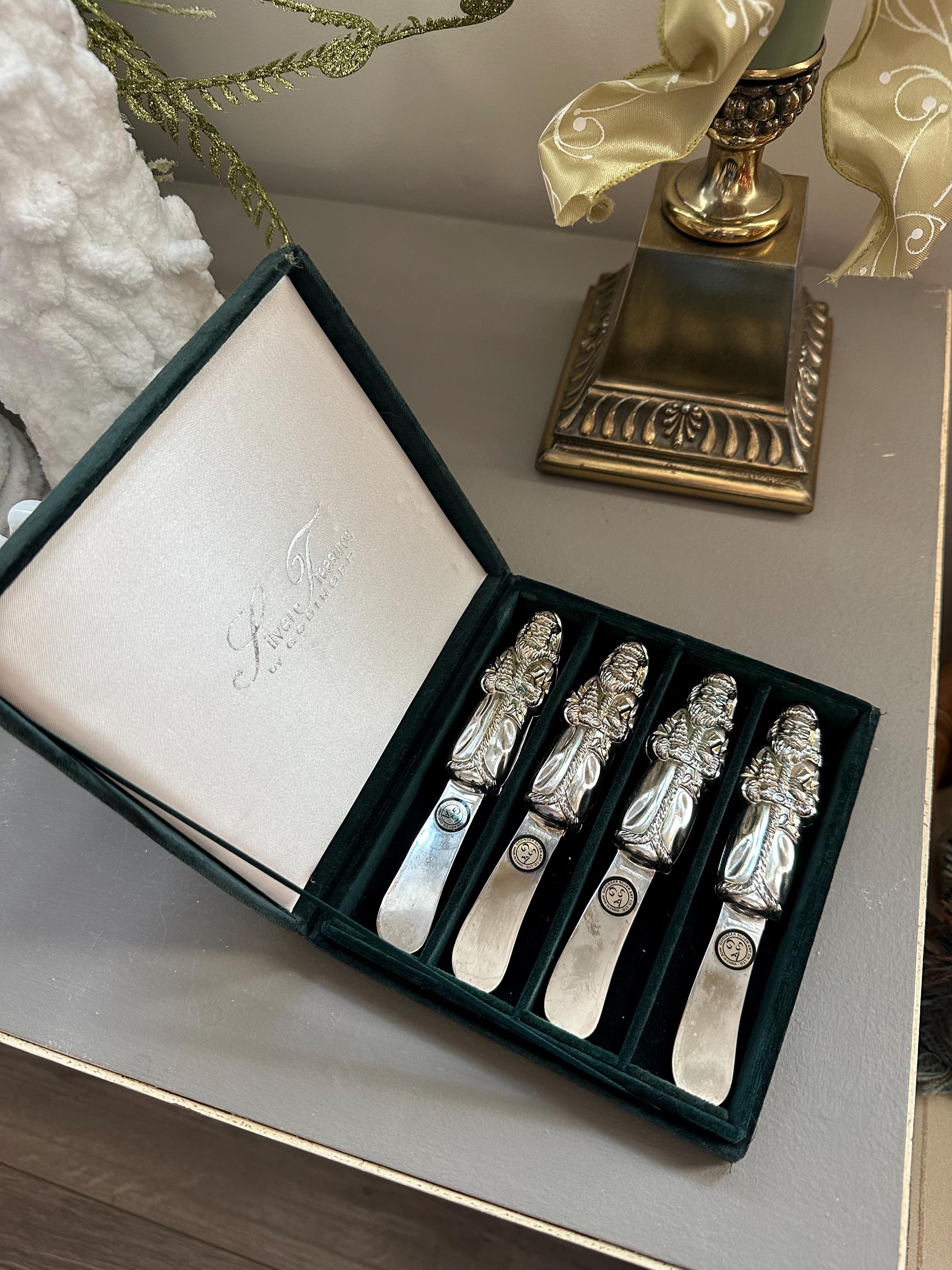 Vintage Godinger Silver Santa Butter/cheese Set - Etsy