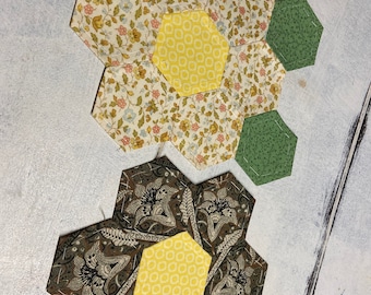 Bloques de colcha con acabado de tela vintage