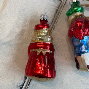 Vintage Mr & Mrs Clause Christmas Ornaments