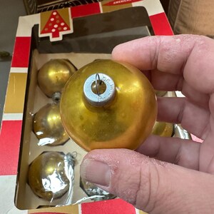 Vintage Box of 12 Glass Christmas Ornaments - Etsy