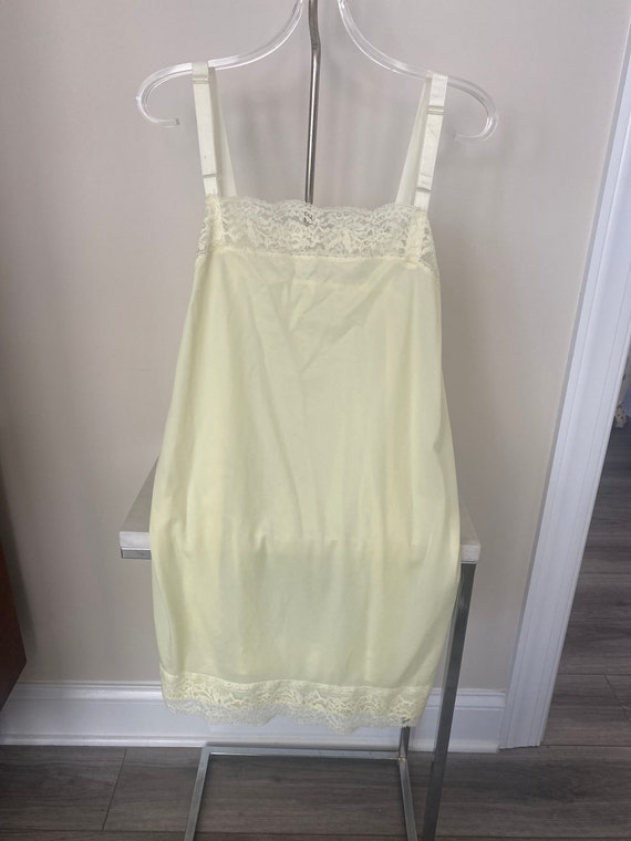 Vintage Yellow Lingerie Lace Slip