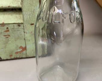 Vintage halve pint melkfles- guilford milk nc