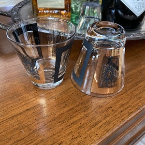 Set of 2 Mid Century Shot Glasses