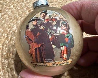 Vintage 1976 McDonalds Christmas Ornament of Norman Rockwell
