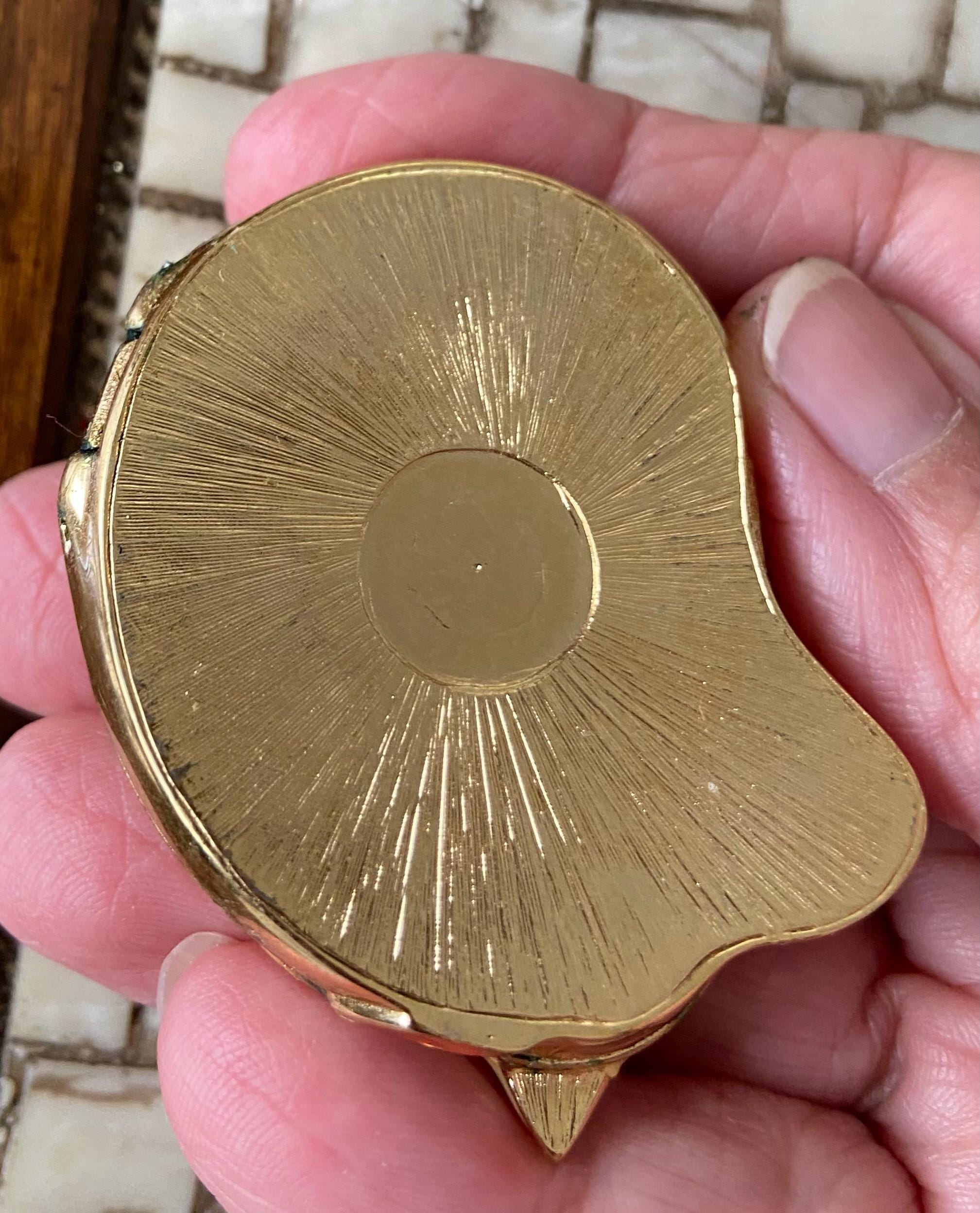 Vintage ESTEE LAUDER Collectible Enamel Cat Solid Perfume Compact