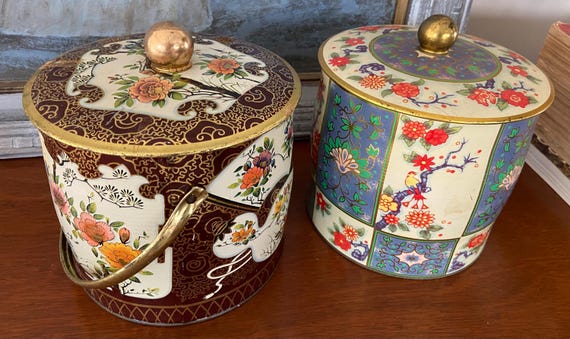 554イギリス買い付けレトロ 小麦粉 ビスケット 缶セット1950年代ー 1960年代のヴィンテージ装飾的な英国製ビスケット缶セット - Etsy 日本