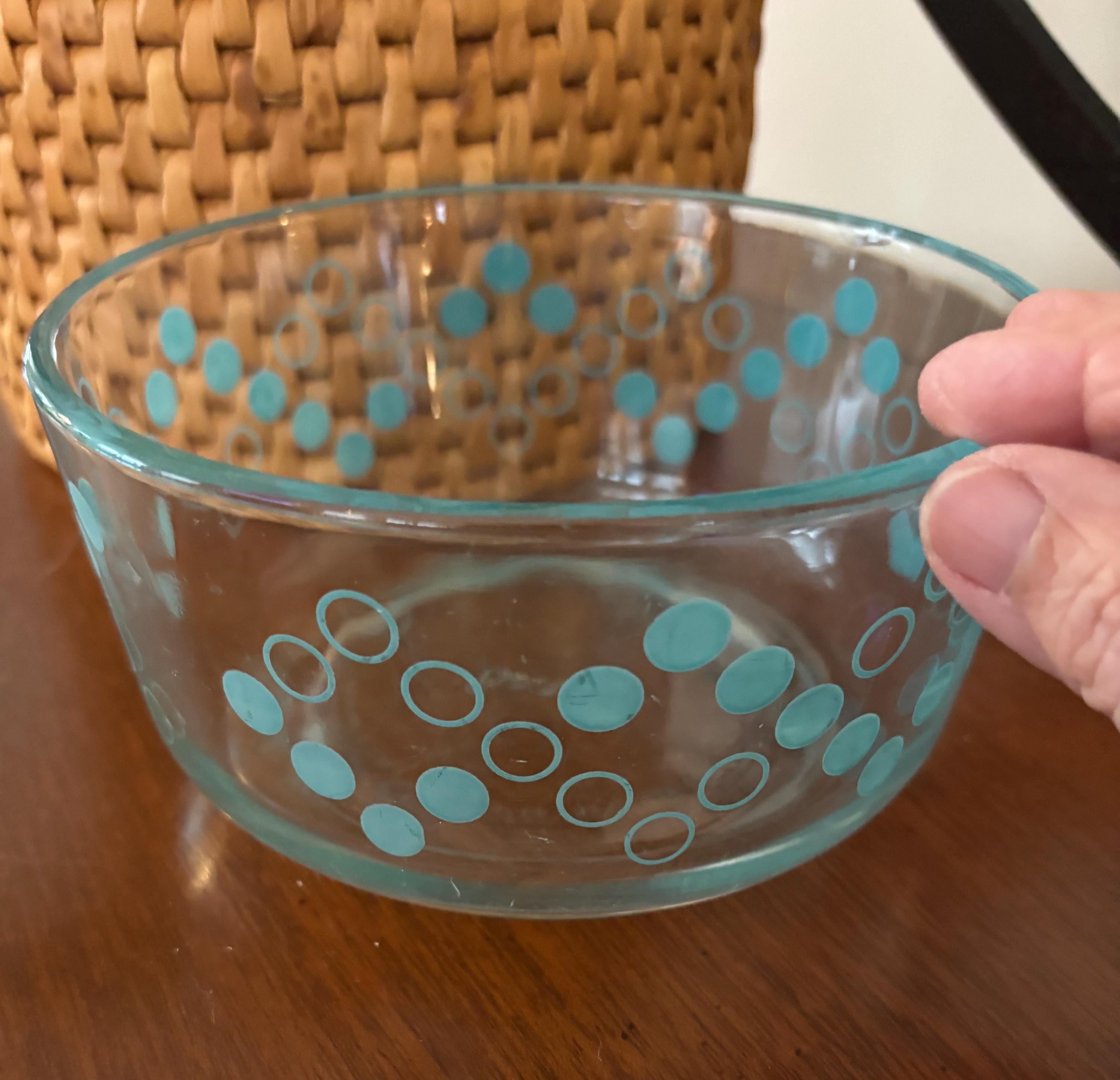 Pyrex Turquoise 404 Vintage Pyrex Turquoise Polka Dot Bowl - Etsy