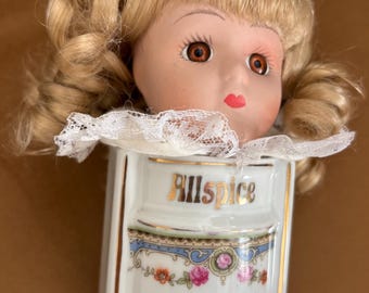 Vintage handgemaakte 'Spice Girl' Duitsland porseleinen pimentpot Decor