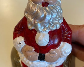 Papai Noel vintage primitivo feito de giz