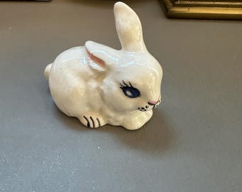ヴィンテージセラミック製、大きな目のウサギの置物 - Etsy 日本