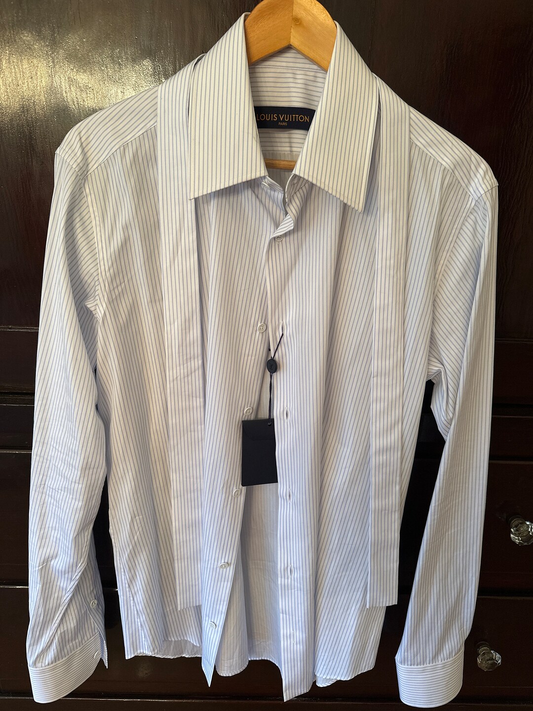 Buy LV Mens Blue Pinstriped Dress Shirt With Matching Tie Xl Online in India - Etsy Buy LV Mens Blue Pinstriped Dress Shirt With Matching Tie Xl Online in India - Etsy