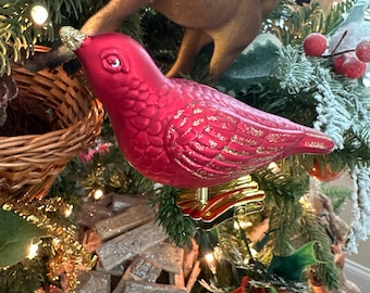 Lot of 2 Redbird Christmas Ornaments