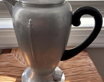 Cafetera eléctrica de percolación de aluminio Mirro-Matic vintage