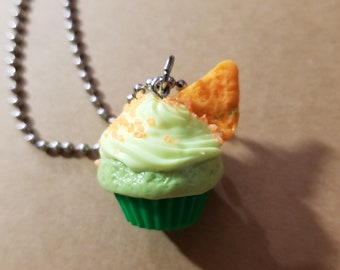 Mountain soda and cheese chip cupcake necklace