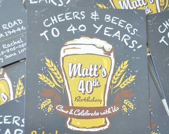 Cheers and Beers - Digital Invitation File