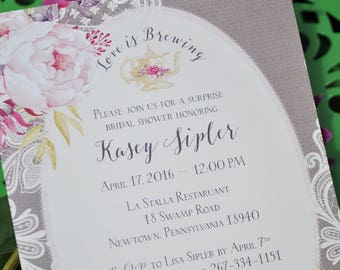 Love is Brewing Invitation - Digital Invitation File