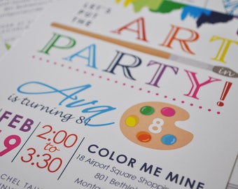 Let's put the "Art" in Party - Digital Invitation File