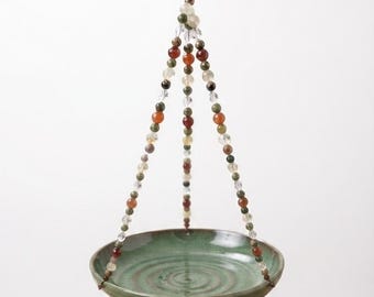 Sun Charm Hanging Aventura, Citrine and Unakite Crystal Alters/Plate