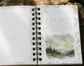 A6 Field Journal for Sketching & Writing · Pocket Nature Journal · Lay-Flat Wire-Bound Notebook · Thick Pen and Ink Paper · Naturalist Gift