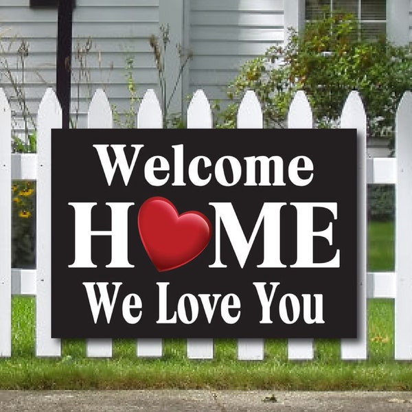 PRINTED Welcome Home BANNER / LDS Homecoming Poster / Deployment Poster / Any Size! / #WelcomeHome #Missionary #LDSMission