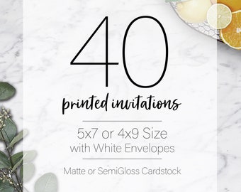 invitation printing 250 custom