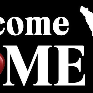 FAST Welcome HOME Printed Banner / 2x6 / Any State-Country Outline Map DESIGN / MissionaryBanner PrintedBanner Farewell Homecoming image 2