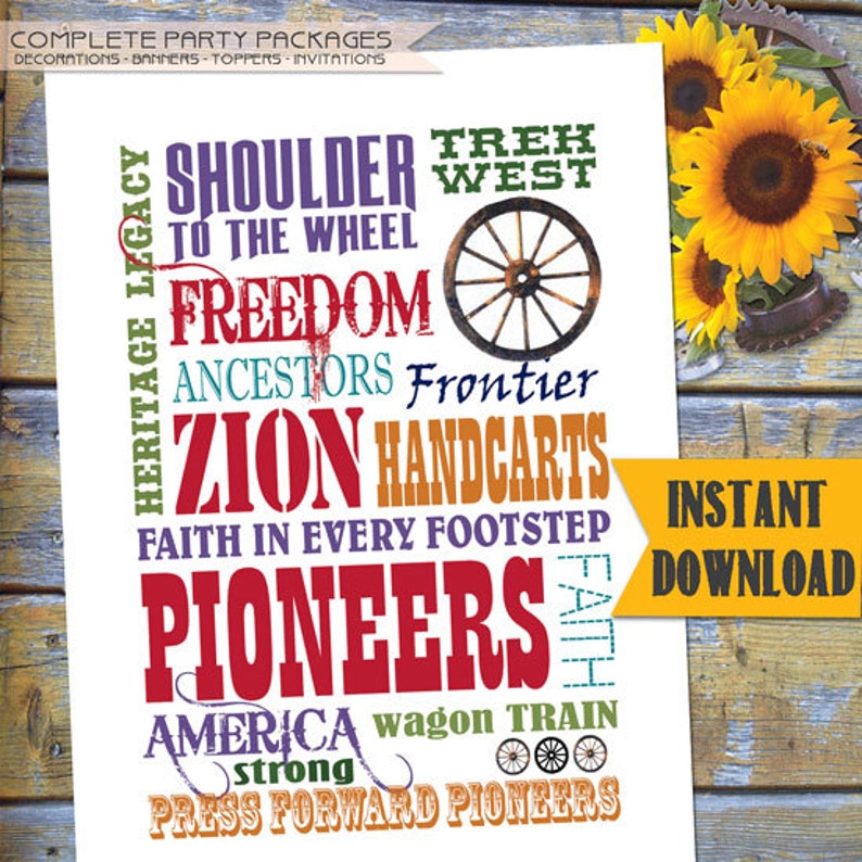 Pioneer Trek Printable / Instant Download SUBWAY Art / DESIGN | Etsy
