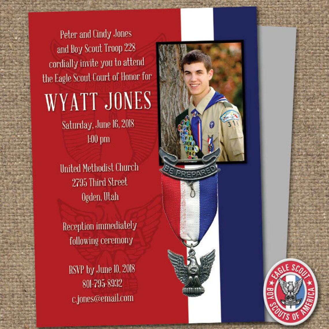 Eagle Scout Thank You Cards / 4x6 Matching DESIGN / Etsy