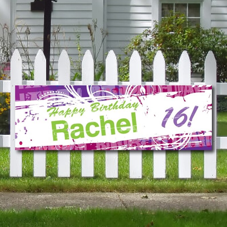 PRINTED BANNER 2x6 Birthday Personalized outdoor /indoor Etsy