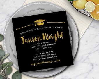 GRAD Enclosure Card / Personalized DESIGN /  3x3 to 4x4 size / DIY printable design / #GradAnnouncements #Graduation #GradEnclosures