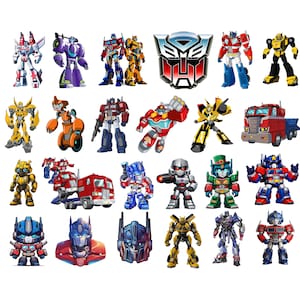 Transformers Clipart Bundle, Transformer Autobots PNG, Transparent Transformer PNG, Transformers Instant Download