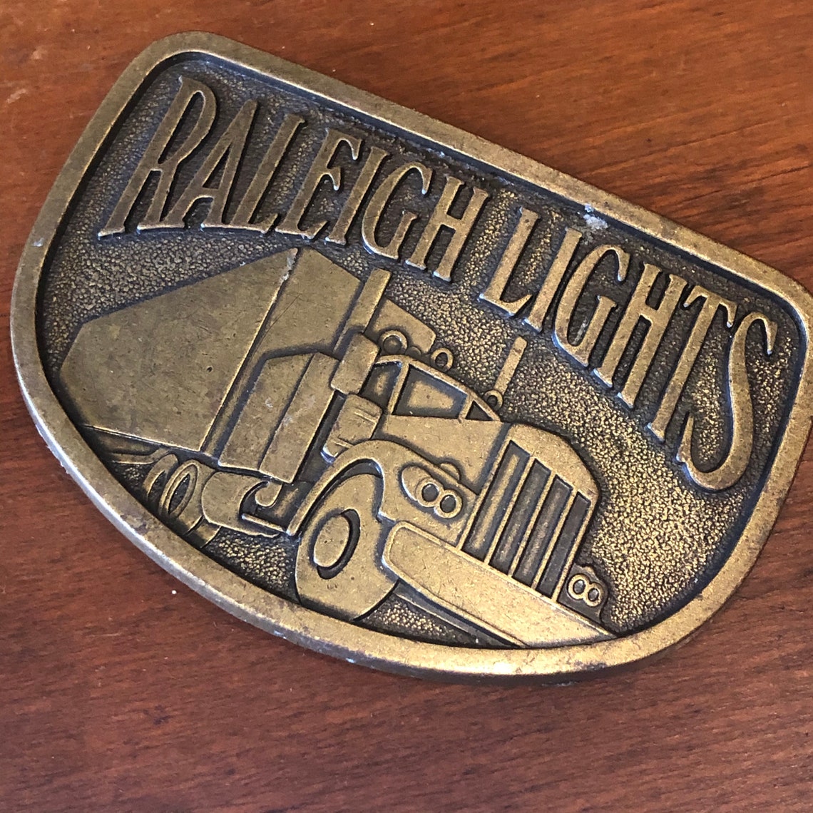 Vintage Tobacco Brand Buckle Raleigh Lights Trucker Buckle - Etsy