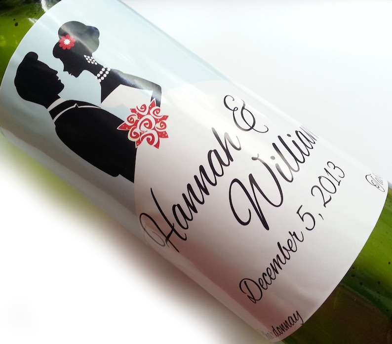 For Weddings Bachlorette Party Or Any Special Occasion Sweet Wedding PERSONALIZED WINE LABEL Table Placements Set of 1-10