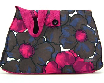 Shoulder bag "Chocolate Flowers with Pink No4" Bag Handbag Crossbody Bag Carrying Bag Shopping Bag Sale