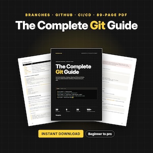 Guida a Git, PDF stampabile di 89 pagine, quaderno di esercizi su Git, GitHub e GitLab, controllo di versione per sviluppatori, guida allo studio della programmazione, download digitale.