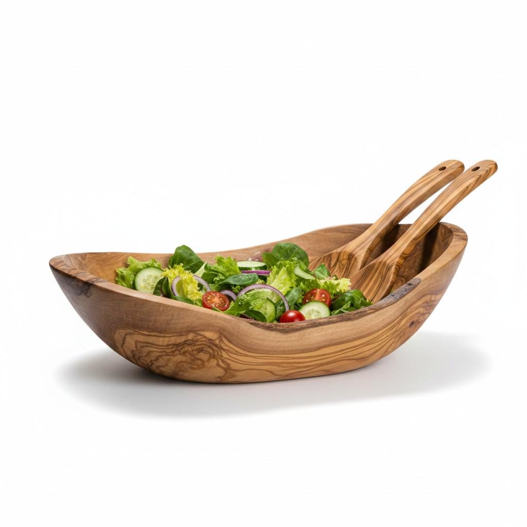 Salatschüssel aus olivenholz
