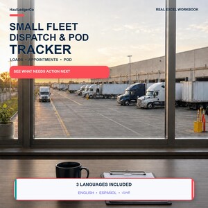 Truck Dispatch Spreadsheet for Small Fleets | Load Tracker, Appointments and POD Excel