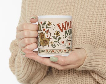 Varm mugg Club keramisk mugg | Mysig kaffe- och te-illustration
