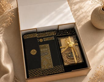 Luxury Islamic Gift Box – Prayer Rug, Quran, Tasbih & Prayer Set