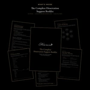 Dissertation Support Booklet: 2 Dean's Award Exemplars, Templates, Referencing Guide (PDF)