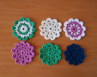 Patrón PDF de posavasos de flores de crochet: tutorial fácil (descarga digital)