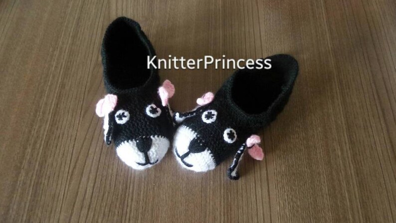 crochet dog slippers