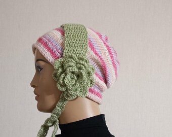 Crochet Flower Earmuffs, Handmade Earwarmers