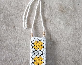 Granny Square Telephone Bag, Glasses Bag, price for 2