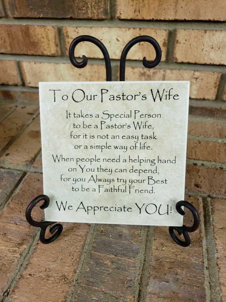 6x6 Tile Plaque Pastor's Wife Appreciation Gift Art Decor Etsy Canada