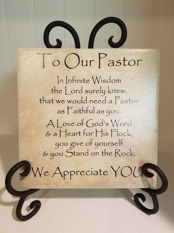 6x6 Thin Tile Plaque Pastor Appreciation Gift Art Decor Etsy