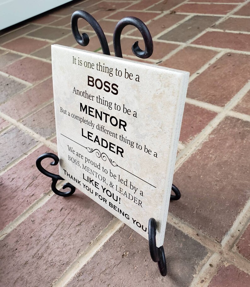 6x6 Thin Tile Plaque Bosses Day Gift Boss Day Gift Retirement Etsy