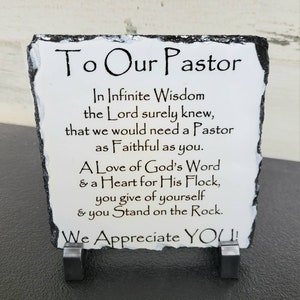 6x6 Thin Slate Tile Plaque Pastor Appreciation gift Decor Preacher Teacher gift Truly great mentor Custom Personalized Present Tile Decor
