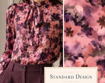 Stimmungsvolles, nahtloses Aquarell-Blumenmuster | Botanischer Stoffdruck | Oberflächenmusterdesign | Digitaler Download