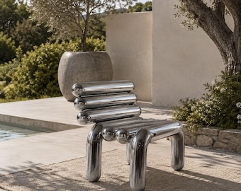 Sillón escultural, sillón moderno de acento, silla llamativa